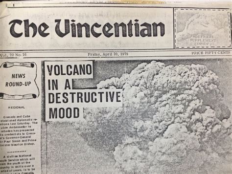 volcano newspaper article